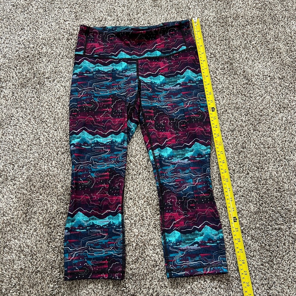 Patagonia Centered Crop Leggings Womens Size S Canyon Glades Craft Pink Hike